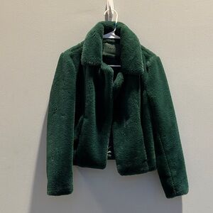 Blank NYC Forest Green Faux Fur Jacket